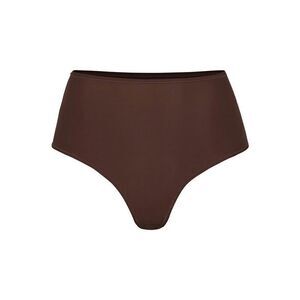 Skims High Waisted Thong Elastic Waist Cocoa Brown Size 4 Extra Large 4X NWT